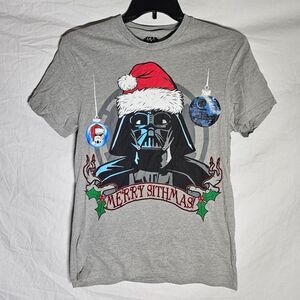 Star wars merry sithmas Darth Vader grey tee